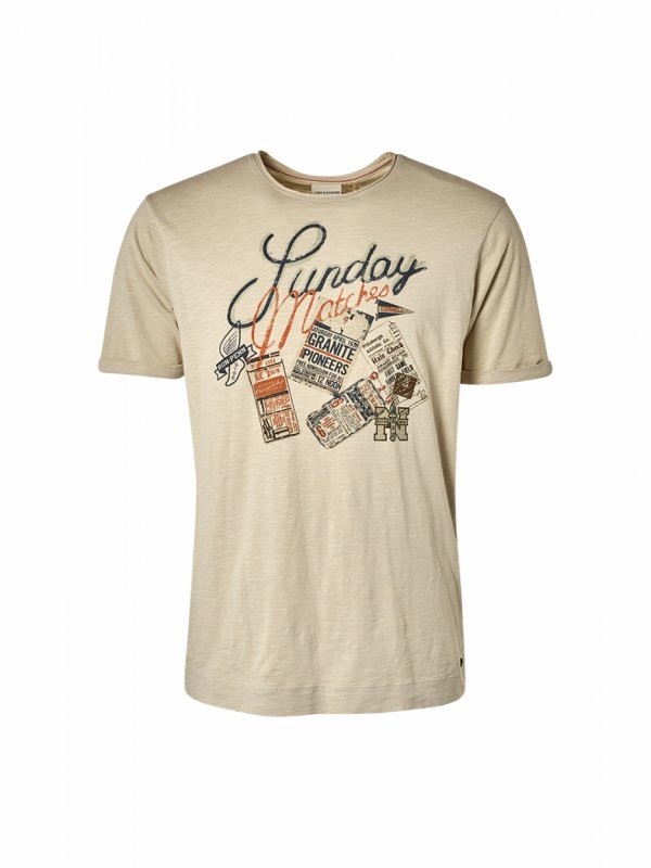 T-SHIRT ALL OVER PRINTED SUNDAY MATCHES GARMENT DYED