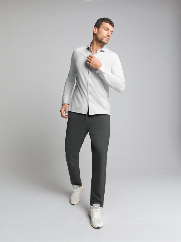 ΜΑΚΡΥΜΑΝΙΚΟ JERSEY MELANGE STRETCH ΠΟΥΚΑΜΙΣΟ