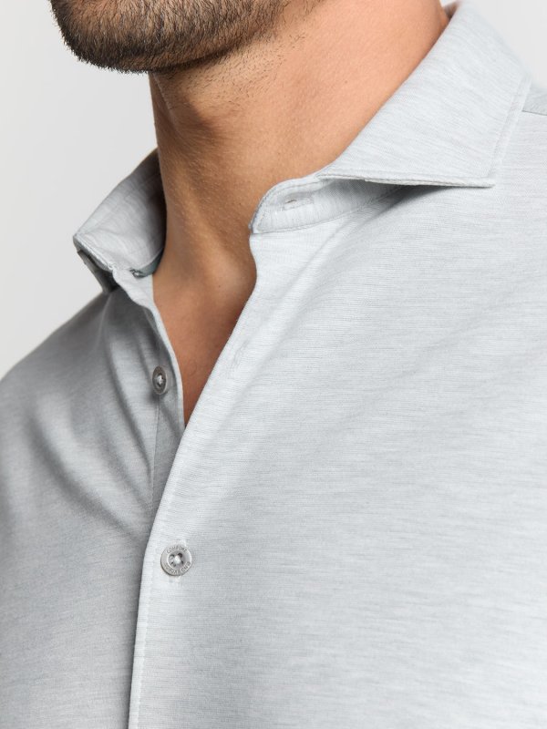 ΜΑΚΡΥΜΑΝΙΚΟ JERSEY MELANGE STRETCH ΠΟΥΚΑΜΙΣΟ