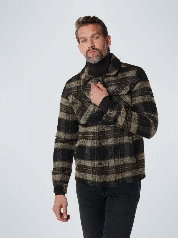 WOOL BLENDED PLAID JACKET