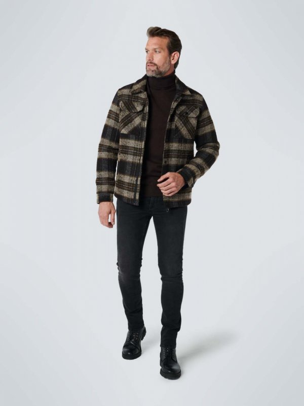 WOOL BLENDED PLAID JACKET