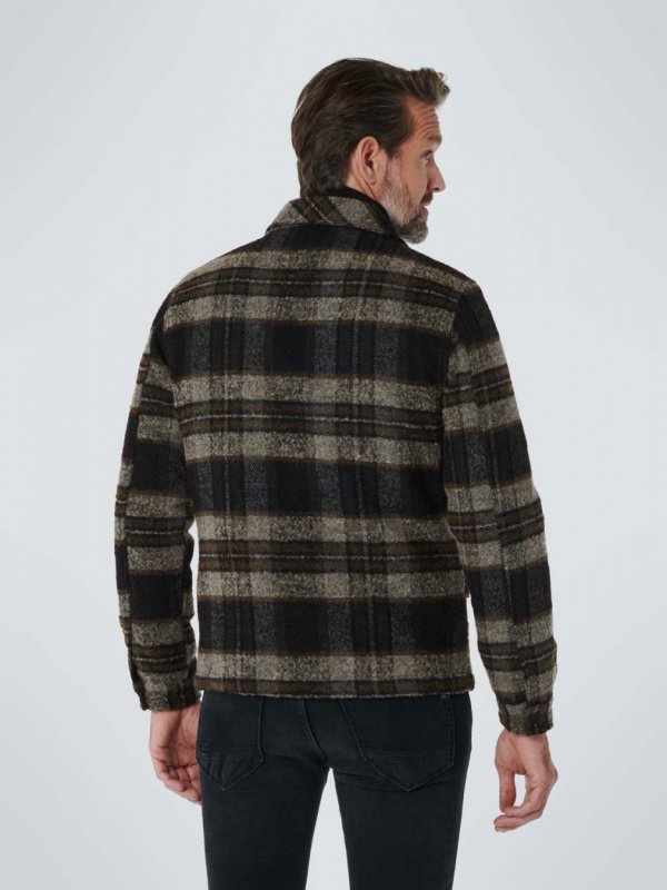 WOOL BLENDED PLAID JACKET