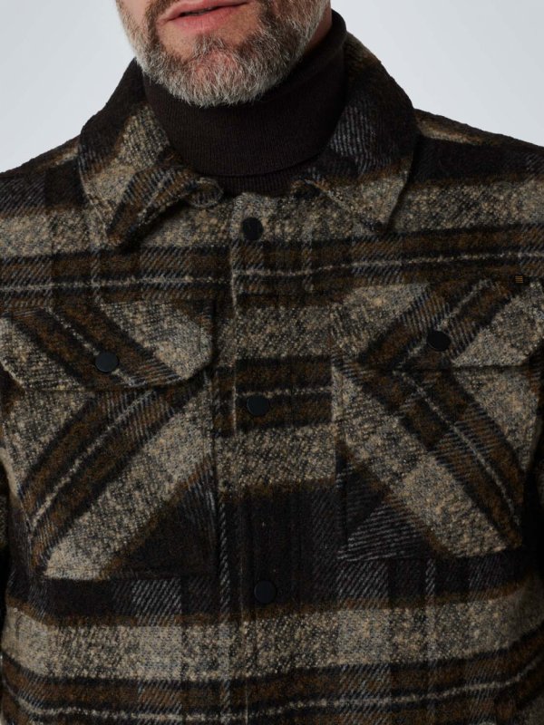 WOOL BLENDED PLAID JACKET