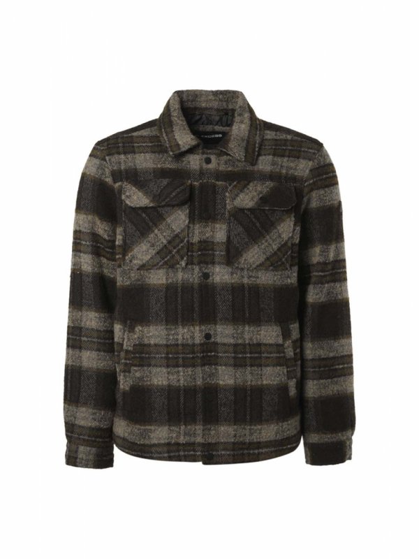 WOOL BLENDED PLAID JACKET