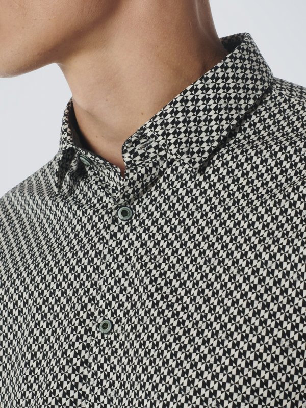 ΜΑΚΡΥΜΑΝΙΚΟ ΠΟΥΚΑΜΙΣΟ STRETCH ALL OVER PRINTED