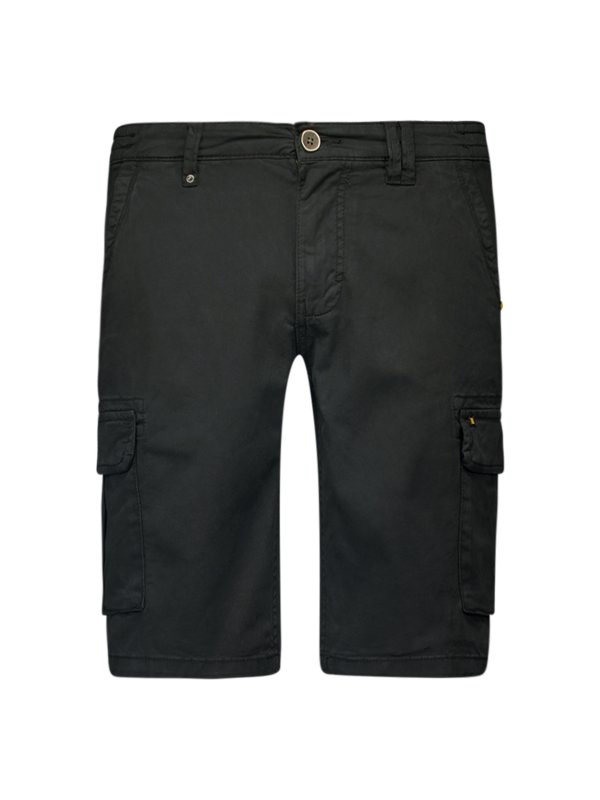 ΒΕΡΜΟΥΔΑ CARGO GARMENT DYED STRETCH STONE WASHED ΕLASTIC WAISTBAND