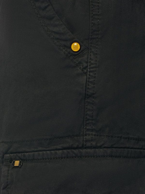 ΒΕΡΜΟΥΔΑ CARGO GARMENT DYED STRETCH STONE WASHED ΕLASTIC WAISTBAND