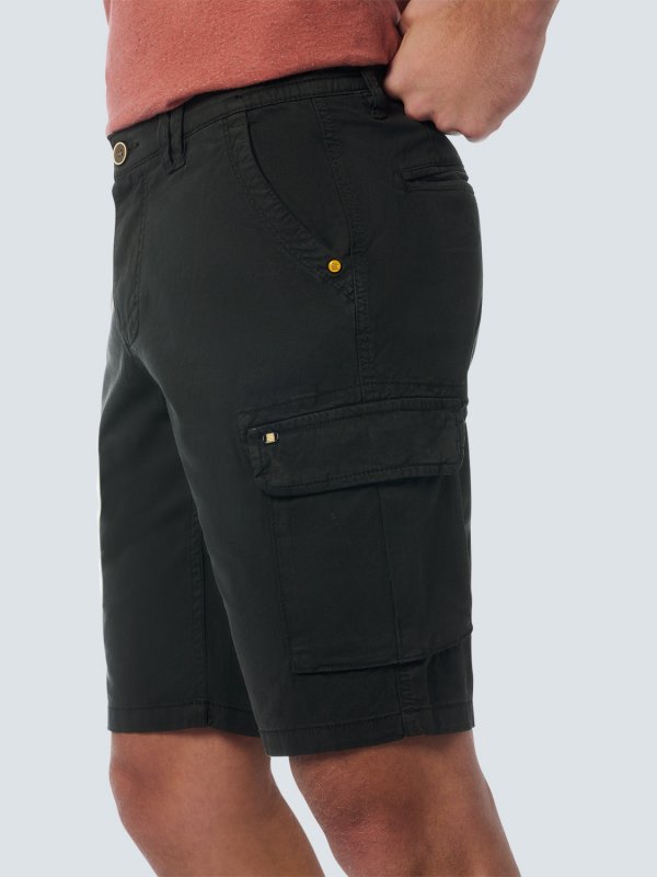 ΒΕΡΜΟΥΔΑ CARGO GARMENT DYED STRETCH STONE WASHED ΕLASTIC WAISTBAND