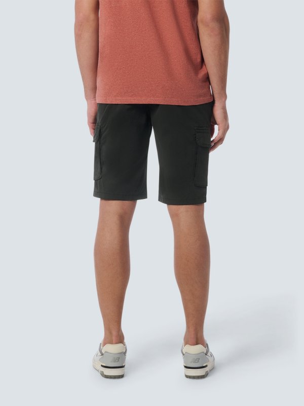 ΒΕΡΜΟΥΔΑ CARGO GARMENT DYED STRETCH STONE WASHED ΕLASTIC WAISTBAND
