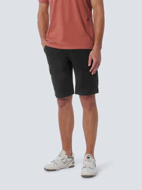 ΒΕΡΜΟΥΔΑ CARGO GARMENT DYED STRETCH STONE WASHED ΕLASTIC WAISTBAND