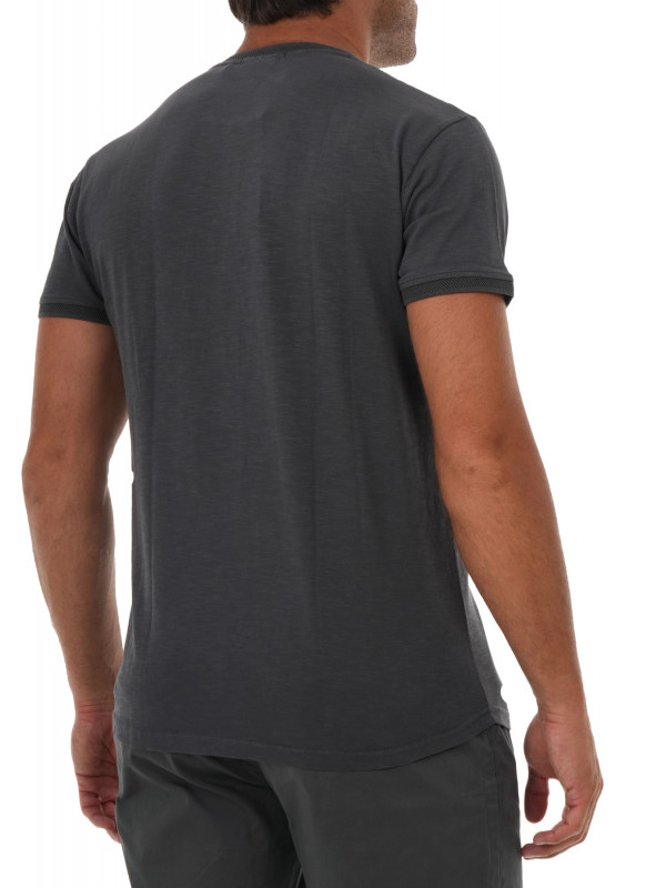 COTTON SLUB YARN GARMENT DYED T-SHIRT GRANDDAD