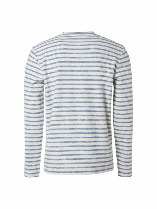 ΜΑΚΡΥΜΑΝΙΚΟ T-SHIRT ΜΕ ΡΙΓΕΣ GARMENT WASHED RESPONSIBLE CHOICE