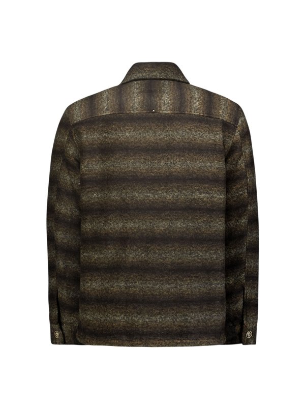 OVERSHIRT ZIPPER CLOSURE STRIPE JACQUARD