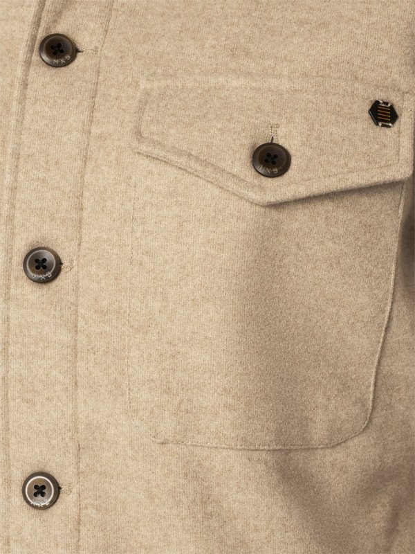 OVERSHIRT BUTTON CLOSURE MELANGE