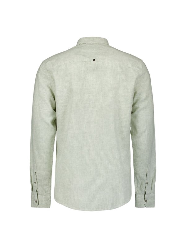 ΜΑΚΡΥΜΑΝΙΚΟ ΠΟΥΚΑΜΙΣΟ VERTICAL SMALL STRIPES LINEN BLEND