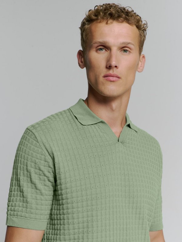 KONTOMANIKO ΠΛΕΚΤΟ POLO V SOLID JACQUARD