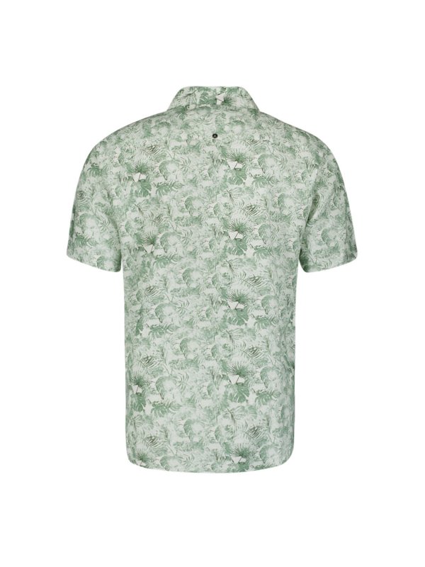 ΚΟΝΤΟΜΑΝΙΚΟ ΠΟΥΚΑΜΙΣΟ ALLOVER PRINTED FLORAL LINEN BLEND