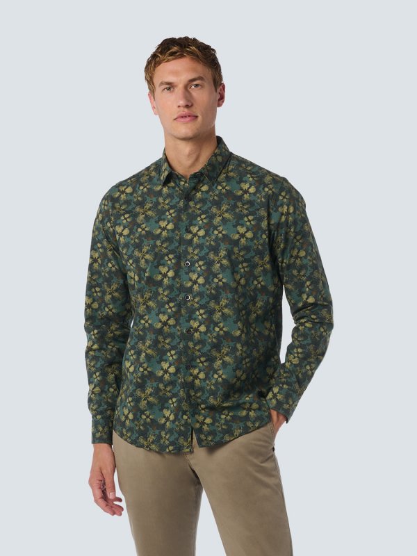 ΜΑΚΡΥΜΑΝΙΚΟ ΠΟΥΚΑΜΙΣΟ STRETCH ALL OVER PRINTED