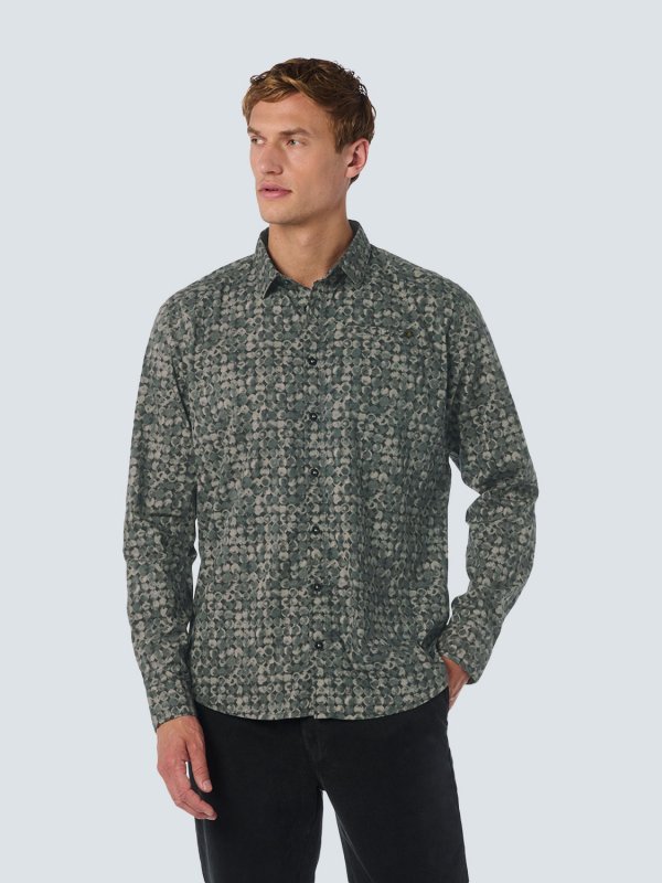 ΜΑΚΡΥΜΑΝΙΚΟ ΠΟΥΚΑΜΙΣΟ STRETCH ALL OVER PRINTED