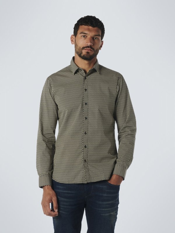 ΜΑΚΡΥΜΑΝΙΚΟ ΠΟΥΚΑΜΙΣΟ STRETCH ALL OVER PRINTED