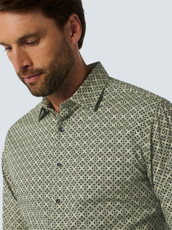 ΜΑΚΡΥΜΑΝΙΚΟ ΠΟΥΚΑΜΙΣΟ STRETCH ALL OVER PRINTED