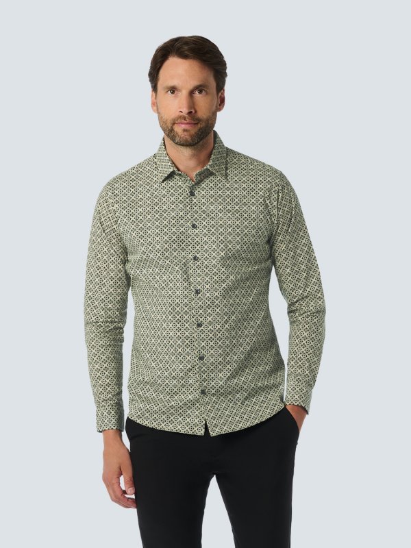 ΜΑΚΡΥΜΑΝΙΚΟ ΠΟΥΚΑΜΙΣΟ STRETCH ALL OVER PRINTED