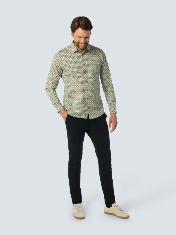 ΜΑΚΡΥΜΑΝΙΚΟ ΠΟΥΚΑΜΙΣΟ STRETCH ALL OVER PRINTED