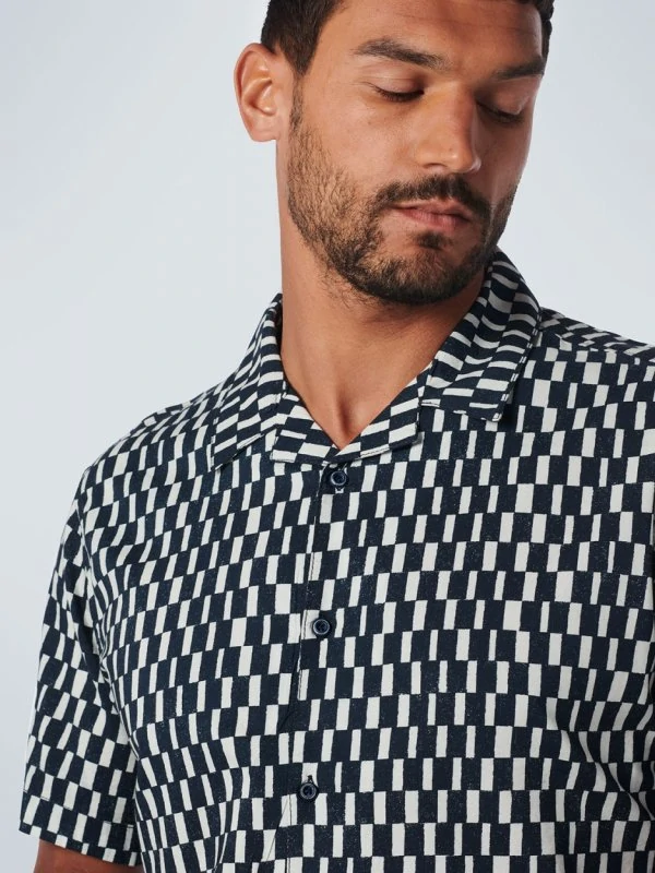 KONTOMANIKO ΠΟΥΚΑΜΙΣΟ ALL OVER PRINTED RESORT COLLAR RESPONSIBLE CHOICE