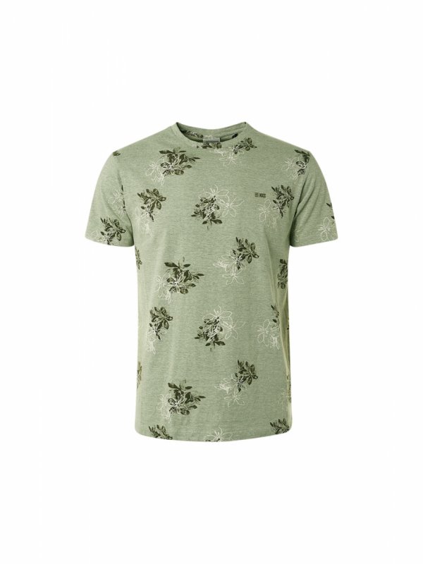 T-SHIRT CREWNECK ALLOVER PRINTED MELANGE