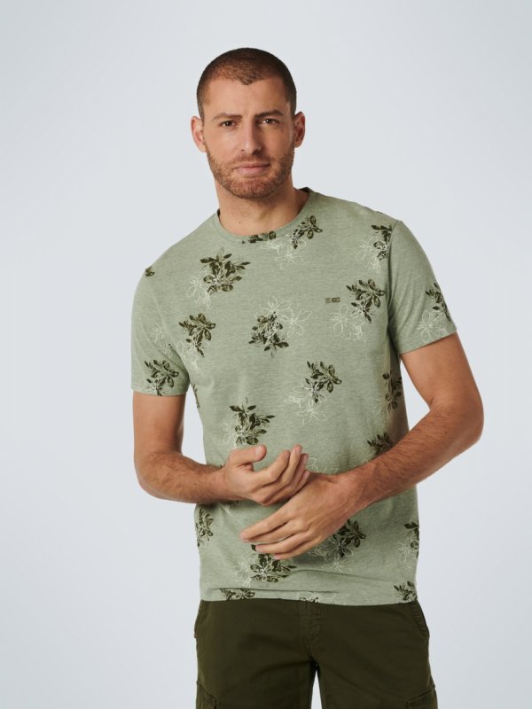 T-SHIRT CREWNECK ALLOVER PRINTED MELANGE