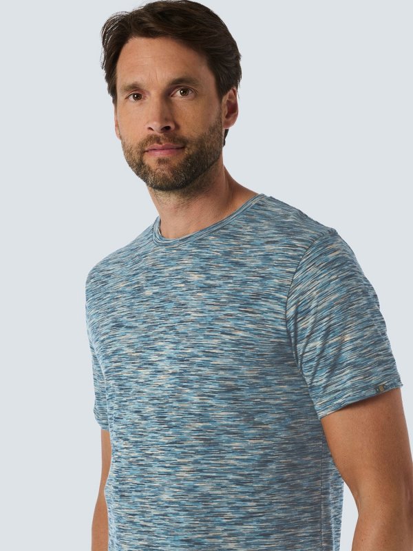 Τ-SHIRT CREWNECK MULTI COLOURED MELANGE STRIPES