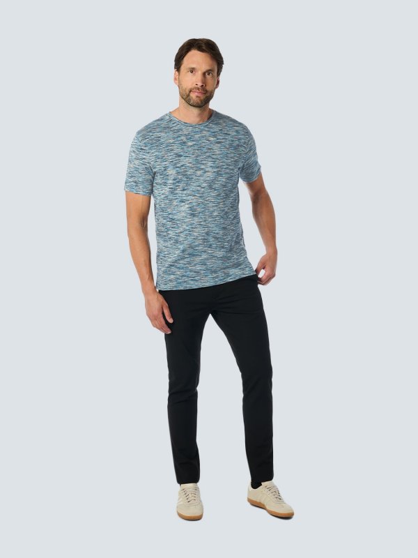 Τ-SHIRT CREWNECK MULTI COLOURED MELANGE STRIPES