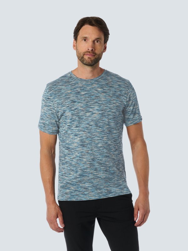 Τ-SHIRT CREWNECK MULTI COLOURED MELANGE STRIPES