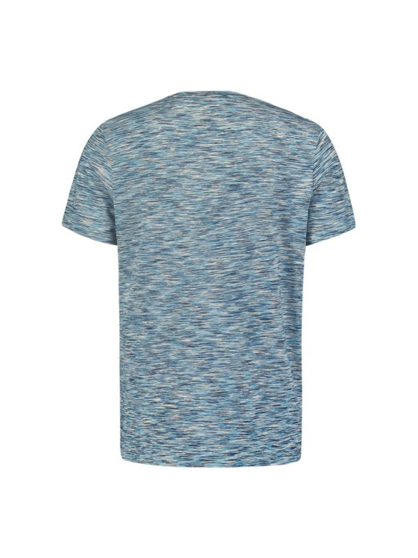 Τ-SHIRT CREWNECK MULTI COLOURED MELANGE STRIPES