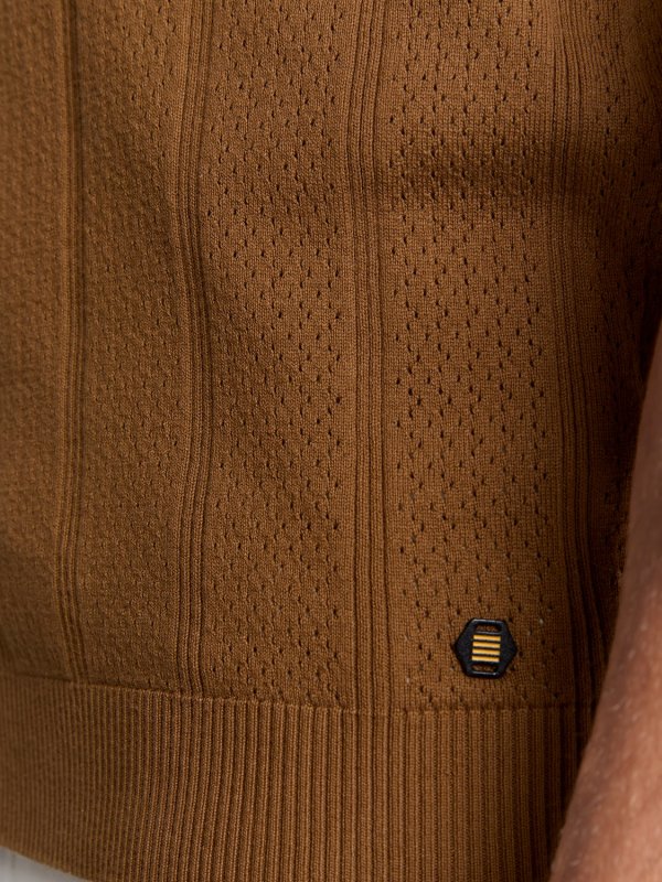 KONTOMANIKO ΠΛΕΚΤΟ POLO SOLID JACQUARD