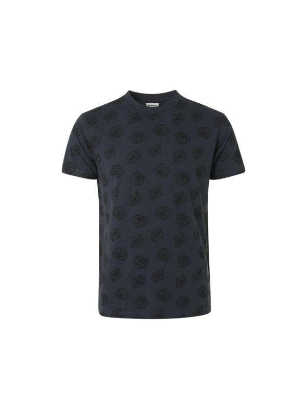 MELANGE T-SHIRT ALL OVER PRINTED ΑΠΟ ΒΑΜΒΑΚΙ ΚΑΙ ΛΙΝΟ