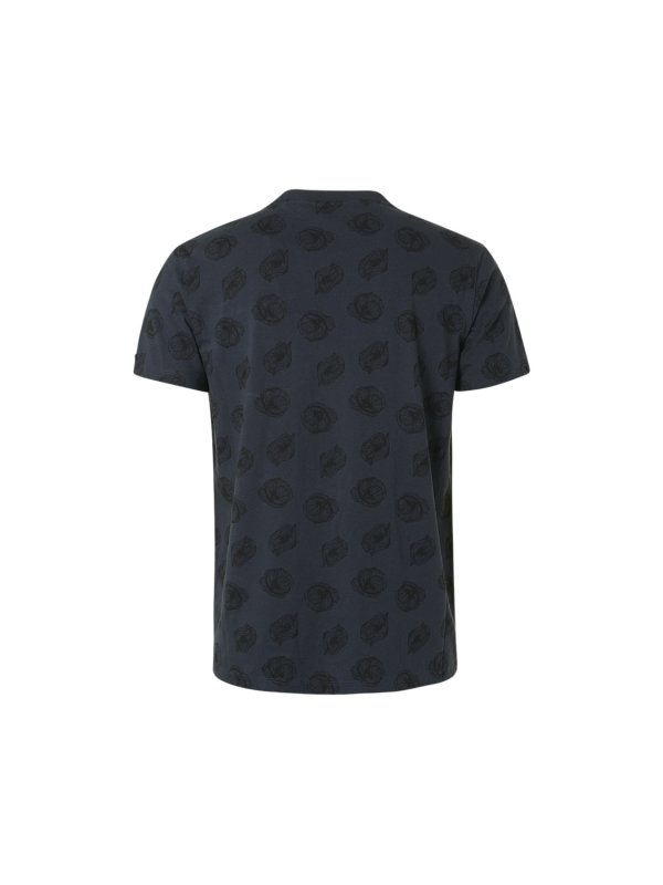 MELANGE T-SHIRT ALL OVER PRINTED ΑΠΟ ΒΑΜΒΑΚΙ ΚΑΙ ΛΙΝΟ