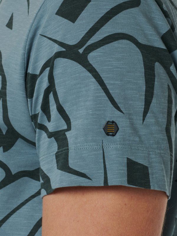 T-SHIRT ΑΠΟ ΒΑΜΒΑΚΕΡΗ ΦΛΑΜΑ ALL OVER PRINTED