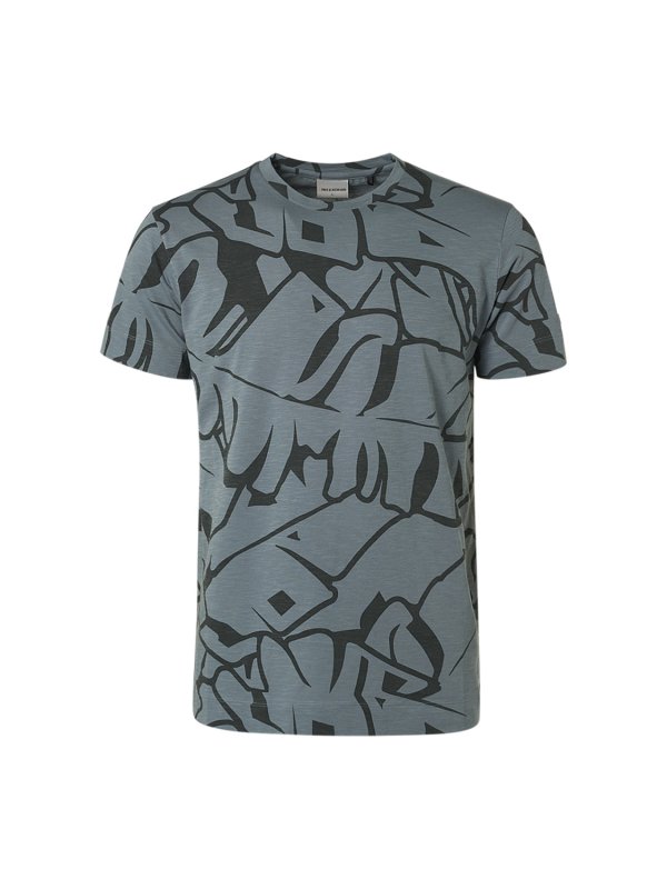 T-SHIRT ΑΠΟ ΒΑΜΒΑΚΕΡΗ ΦΛΑΜΑ ALL OVER PRINTED
