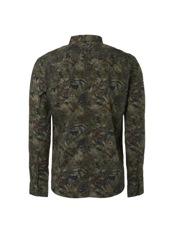ΜΑΚΡΥΜΑΝΙΚΟ ΠΟΥΚΑΜΙΣΟ STRETCH ALL OVER PRINTED natural shades