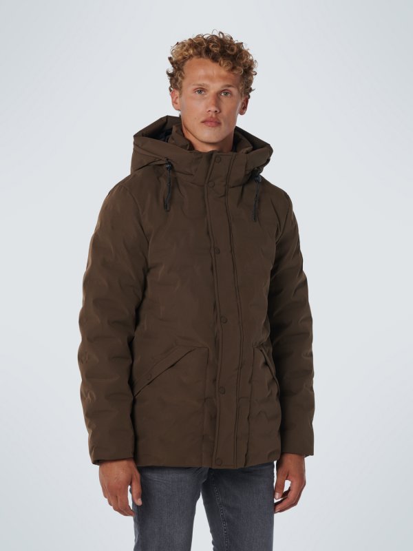 AΔΙΑΒΡOXO ΜΠΟΥΦΑΝ SHORT FIT TRENCHCOAT SEALED PATTERN ΜΕ ΑΠΟΣΠΩΜΕΝΗ ΚΟΥΚΟΥΛΑ