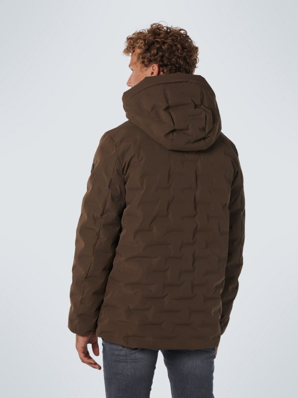 AΔΙΑΒΡOXO ΜΠΟΥΦΑΝ SHORT FIT TRENCHCOAT SEALED PATTERN ΜΕ ΑΠΟΣΠΩΜΕΝΗ ΚΟΥΚΟΥΛΑ