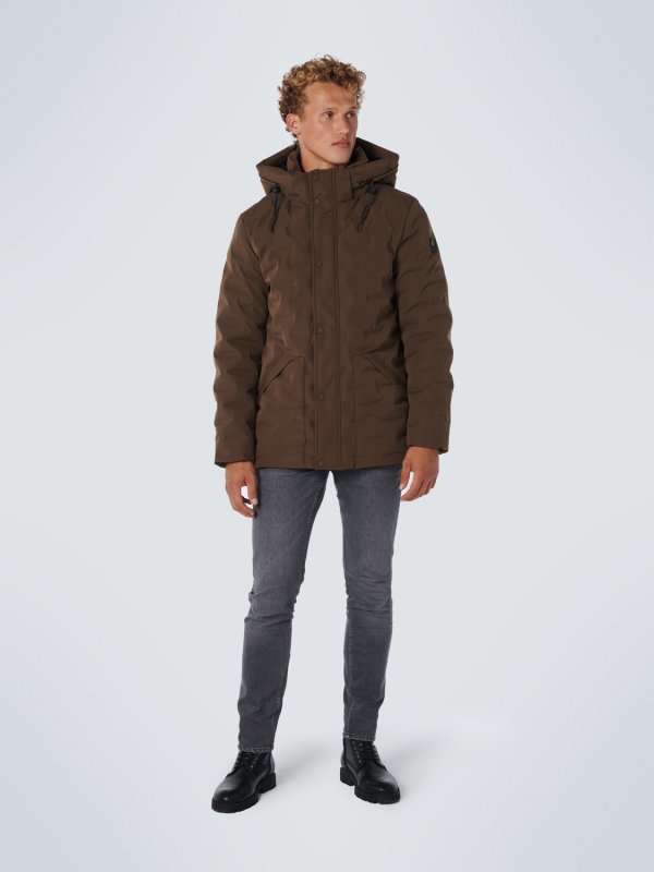 AΔΙΑΒΡOXO ΜΠΟΥΦΑΝ SHORT FIT TRENCHCOAT SEALED PATTERN ΜΕ ΑΠΟΣΠΩΜΕΝΗ ΚΟΥΚΟΥΛΑ