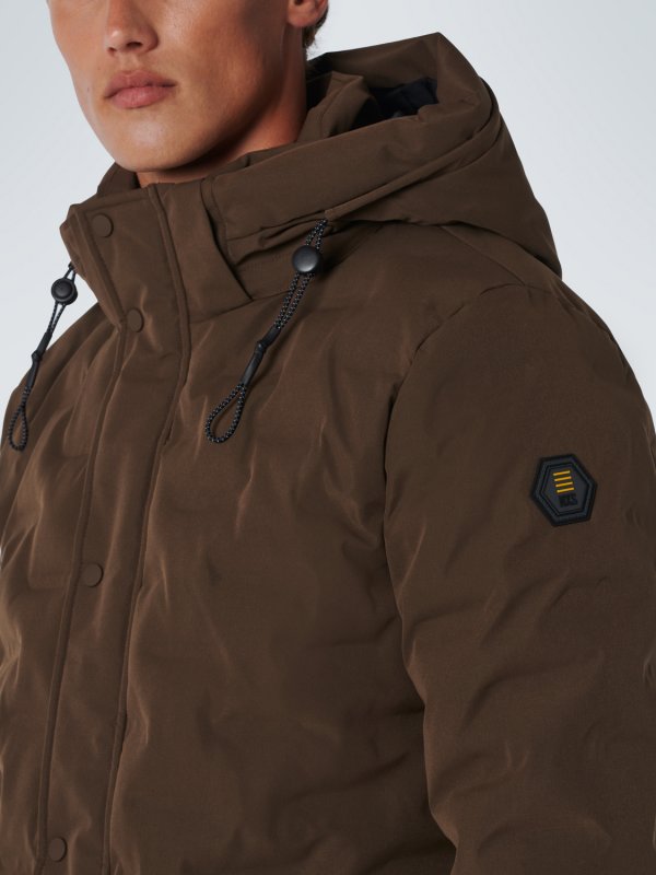 AΔΙΑΒΡOXO ΜΠΟΥΦΑΝ SHORT FIT TRENCHCOAT SEALED PATTERN ΜΕ ΑΠΟΣΠΩΜΕΝΗ ΚΟΥΚΟΥΛΑ