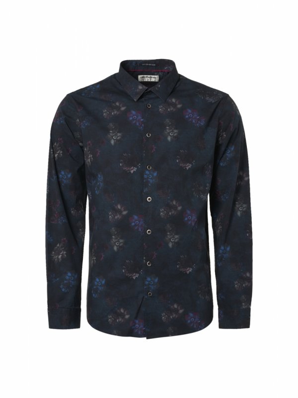 ΜΑΚΡΥΜΑΝΙΚΟ ΠΟΥΚΑΜΙΣΟ STRETCH ALL OVER PRINTED FLORAL RESPONSIBLE CHOICE