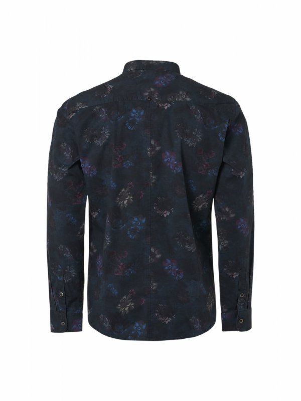 ΜΑΚΡΥΜΑΝΙΚΟ ΠΟΥΚΑΜΙΣΟ STRETCH ALL OVER PRINTED FLORAL RESPONSIBLE CHOICE