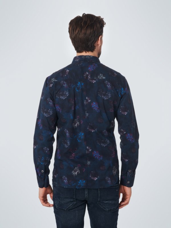ΜΑΚΡΥΜΑΝΙΚΟ ΠΟΥΚΑΜΙΣΟ STRETCH ALL OVER PRINTED FLORAL RESPONSIBLE CHOICE