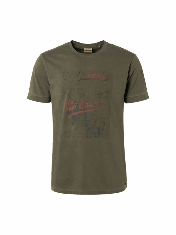 T-SHIRT CREWNECK VINTAGE PRINT GARMENT DYED