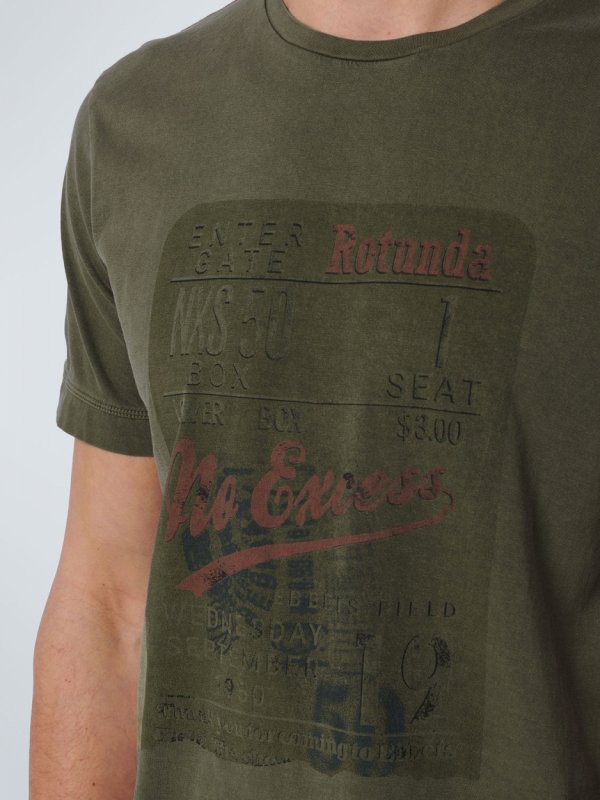 T-SHIRT CREWNECK VINTAGE PRINT GARMENT DYED
