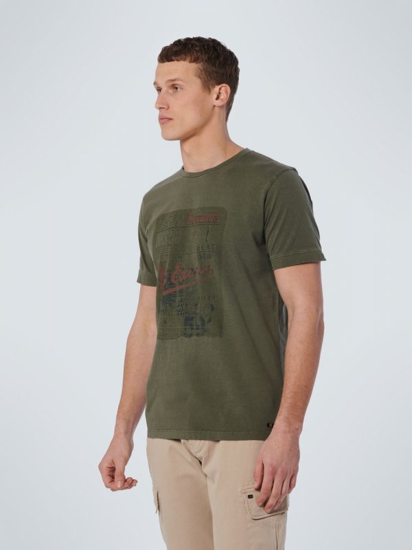 T-SHIRT CREWNECK VINTAGE PRINT GARMENT DYED